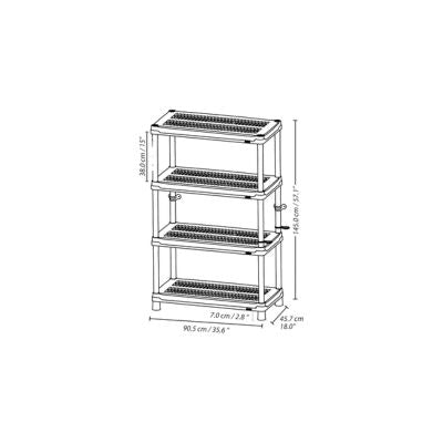 ESTANTERIA VENTILADA 18CM 4N NG RIMAX