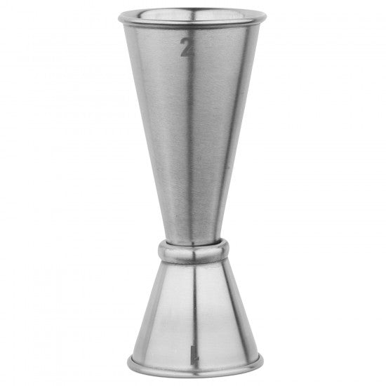 JIGGER JAPONES PLATA 1 Y 2 OZ CON MEDIDA