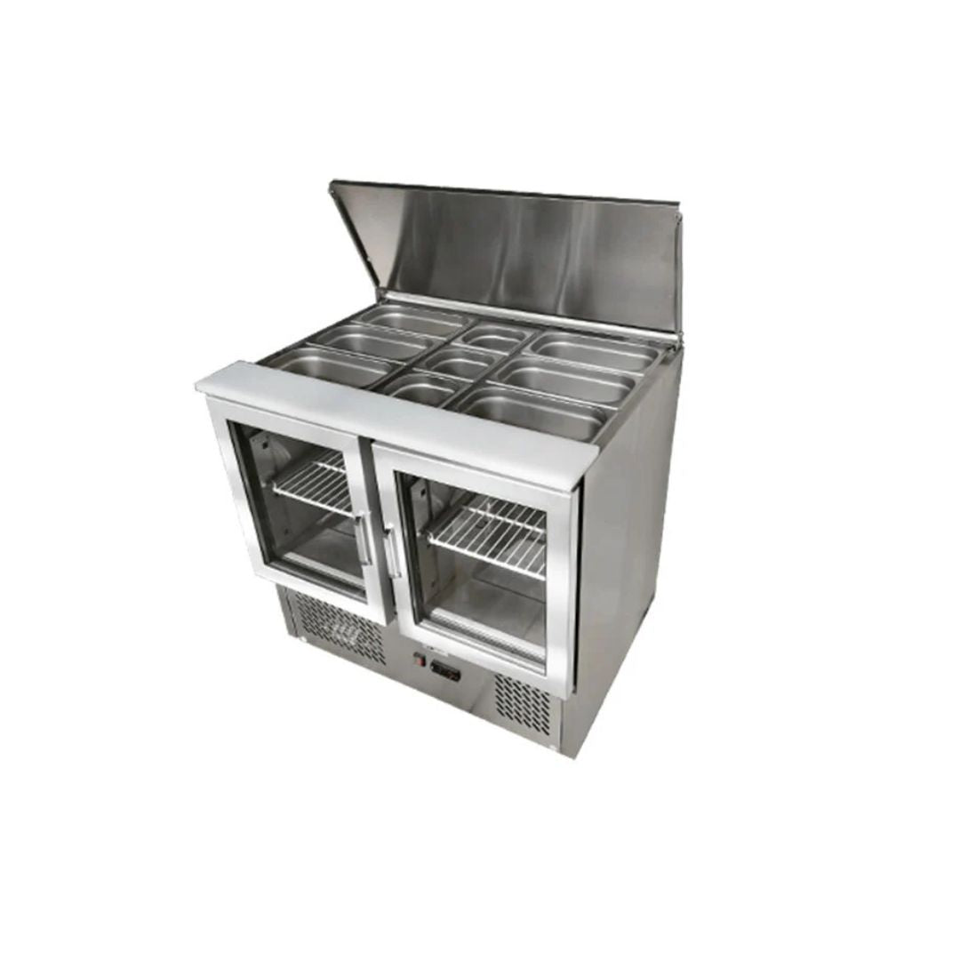 ESTACION EXHIBICION BAR 2 PUERTAS 90CM