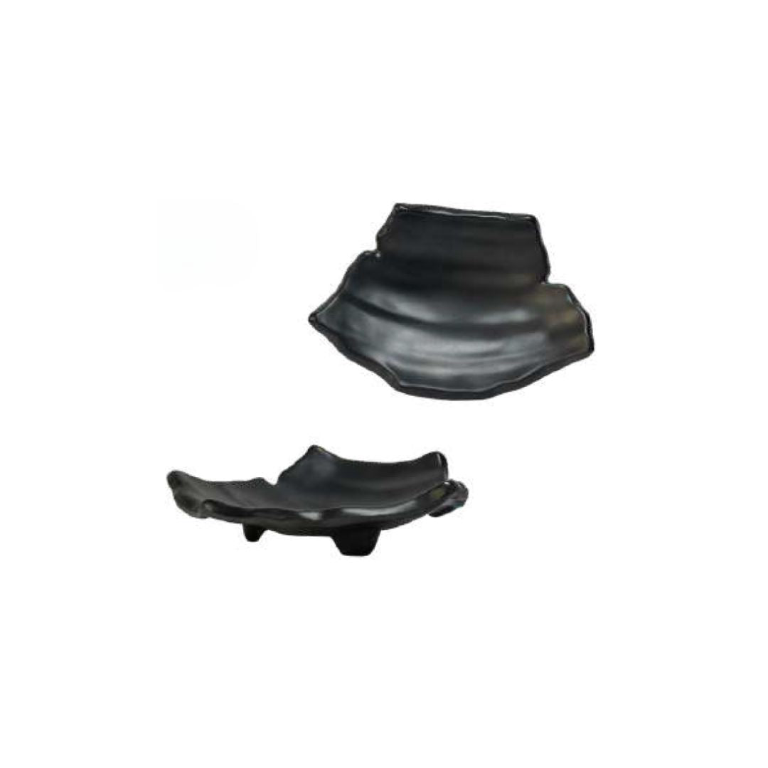 PLATO IRREGULAR MELAMINA NEGRA TRADE