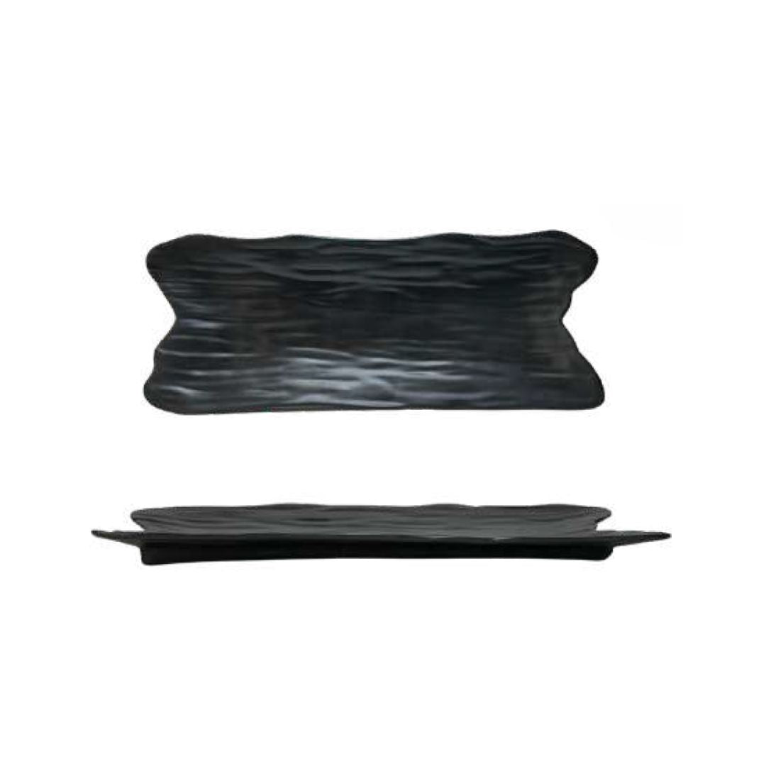 BANDEJA RECTAN IRREGULAR MELAM NEGR TRAD