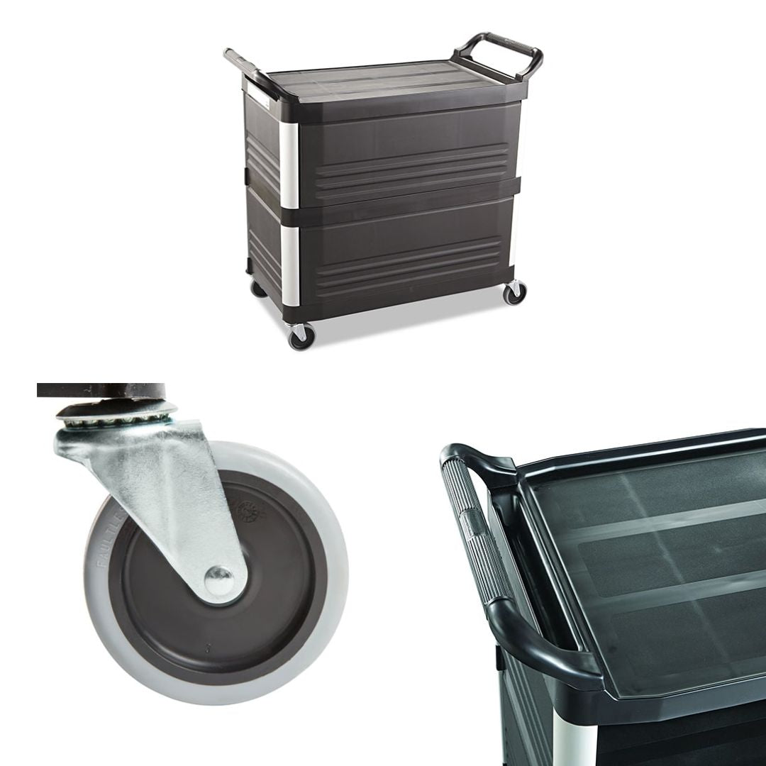 CARRO DE SERVICIO CERRADO X 3 RUBBER