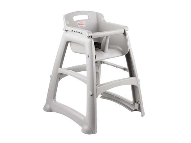 SILLA COMEDOR BEBE S/RUEDAS GRIS RUBBERM