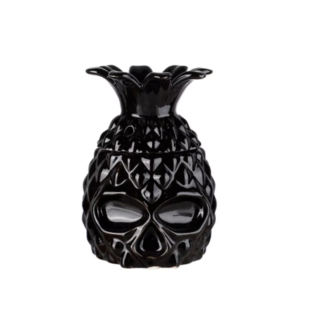 VASO TIKI PIÑA CALAVERA NEGRA LC