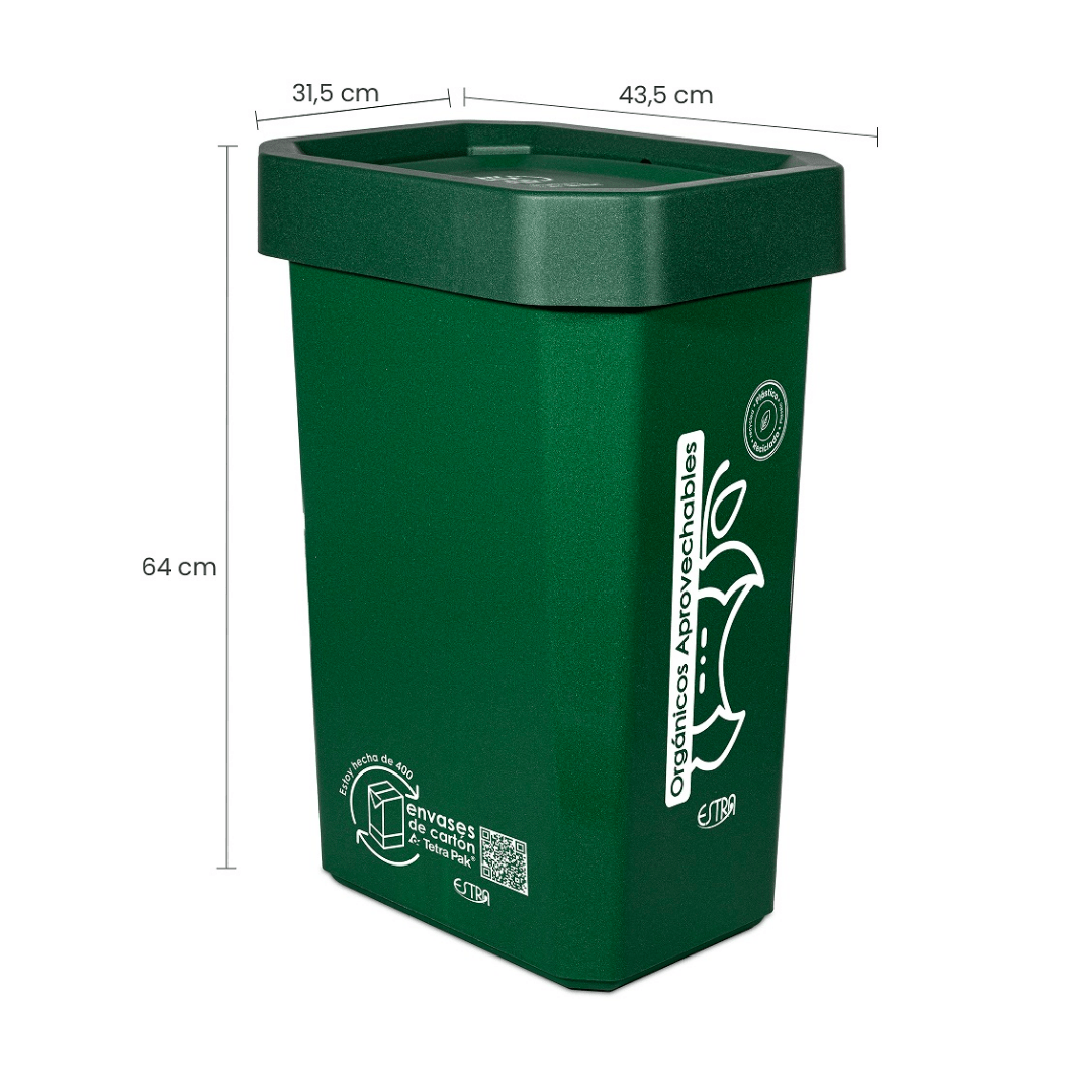 PAPELERA ECOBINS VAIVEN 53L