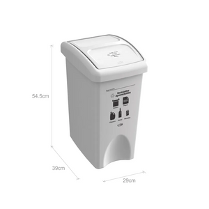 Papelera vaivén plana Estra 35 L detalle