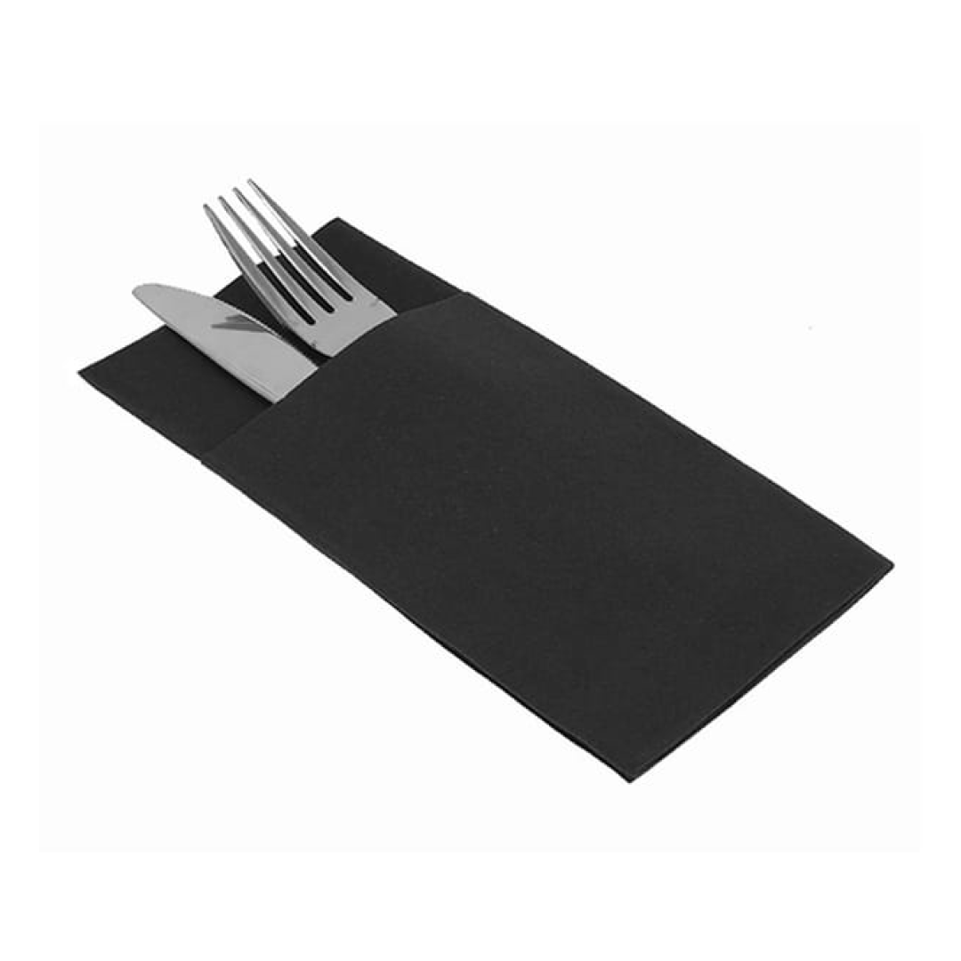 SERVILLETA AIR LAID KANGARO NEGRA 40X32