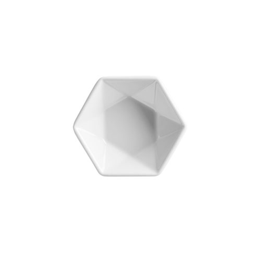 PLATO HEXAGONAL 6.9CM ACTUALITE BLANCO