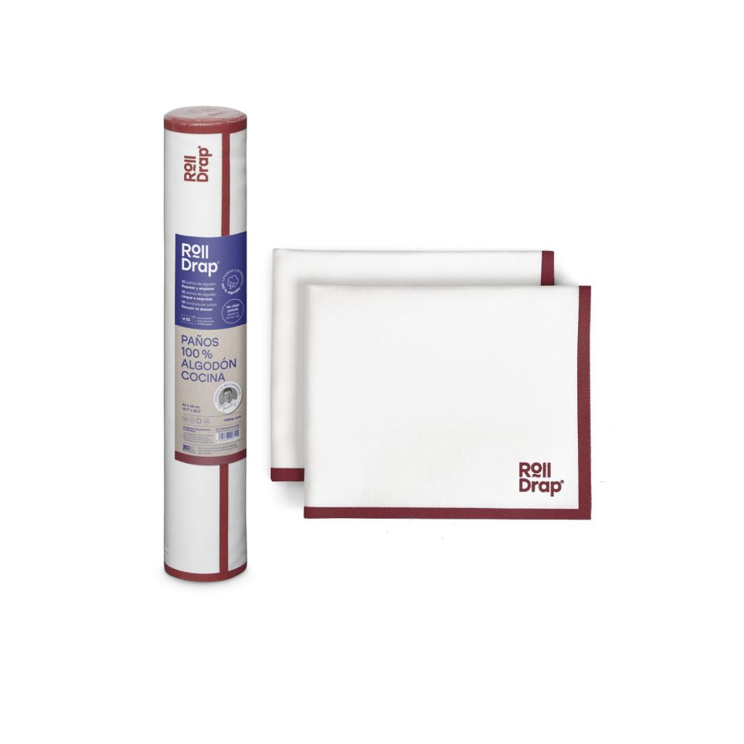 ROLL DRAP ROLLO X10 BORDE ROJO