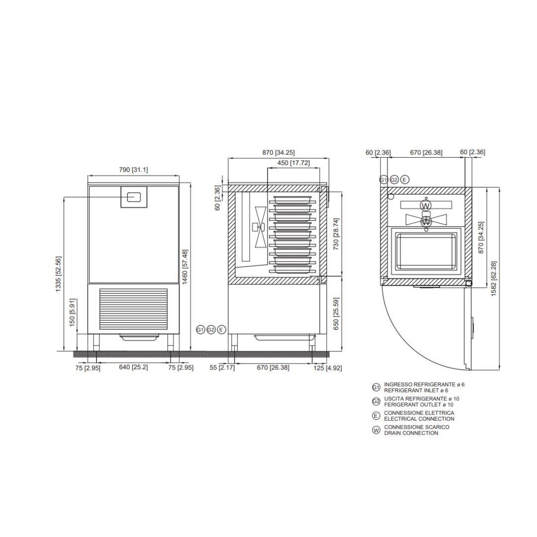 ABATIDOR ZOOM 8 BANDEJAS LAINOX
