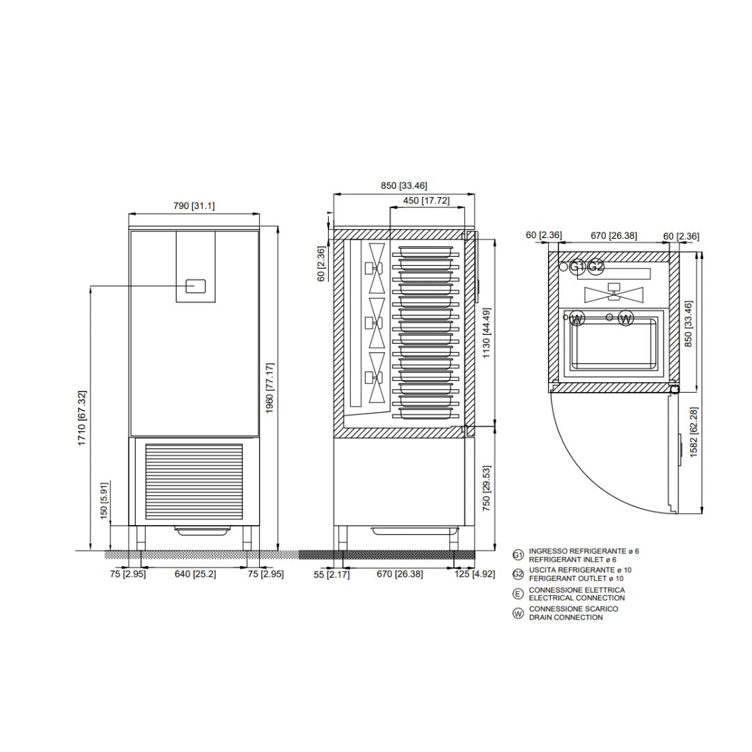 ABATIDOR ZOOM 16 BANDEJAS LAINOX