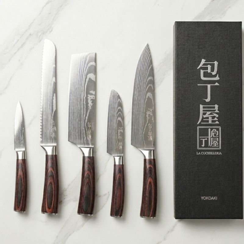 SET DE  CUCHILLOS X5 LA CUCHILLERIA