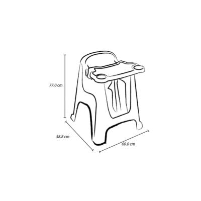 SILLA-COMEDOR PARA BEBE GRIS RIMAX