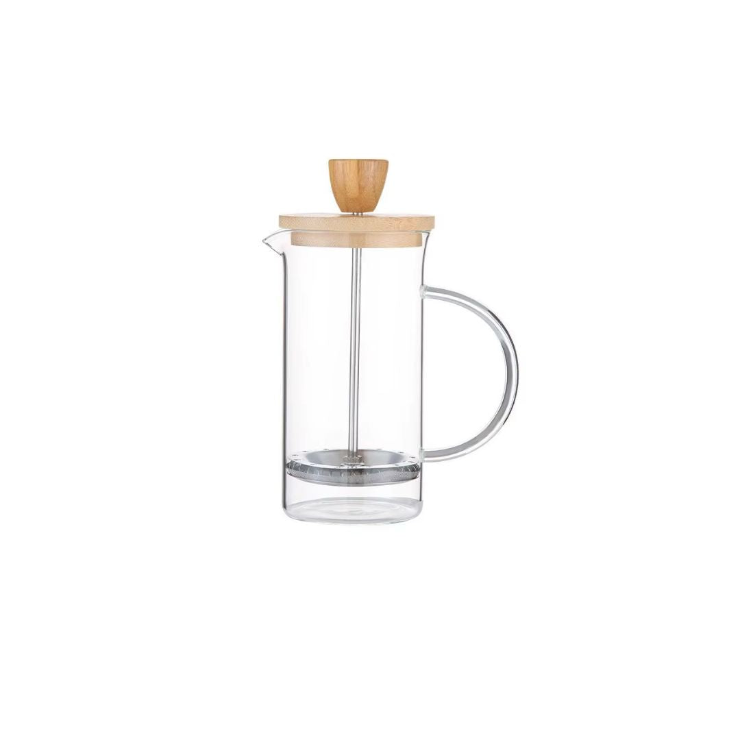 PRENSA FRANCESA BAMBU 600ML MANGO VIDRIO