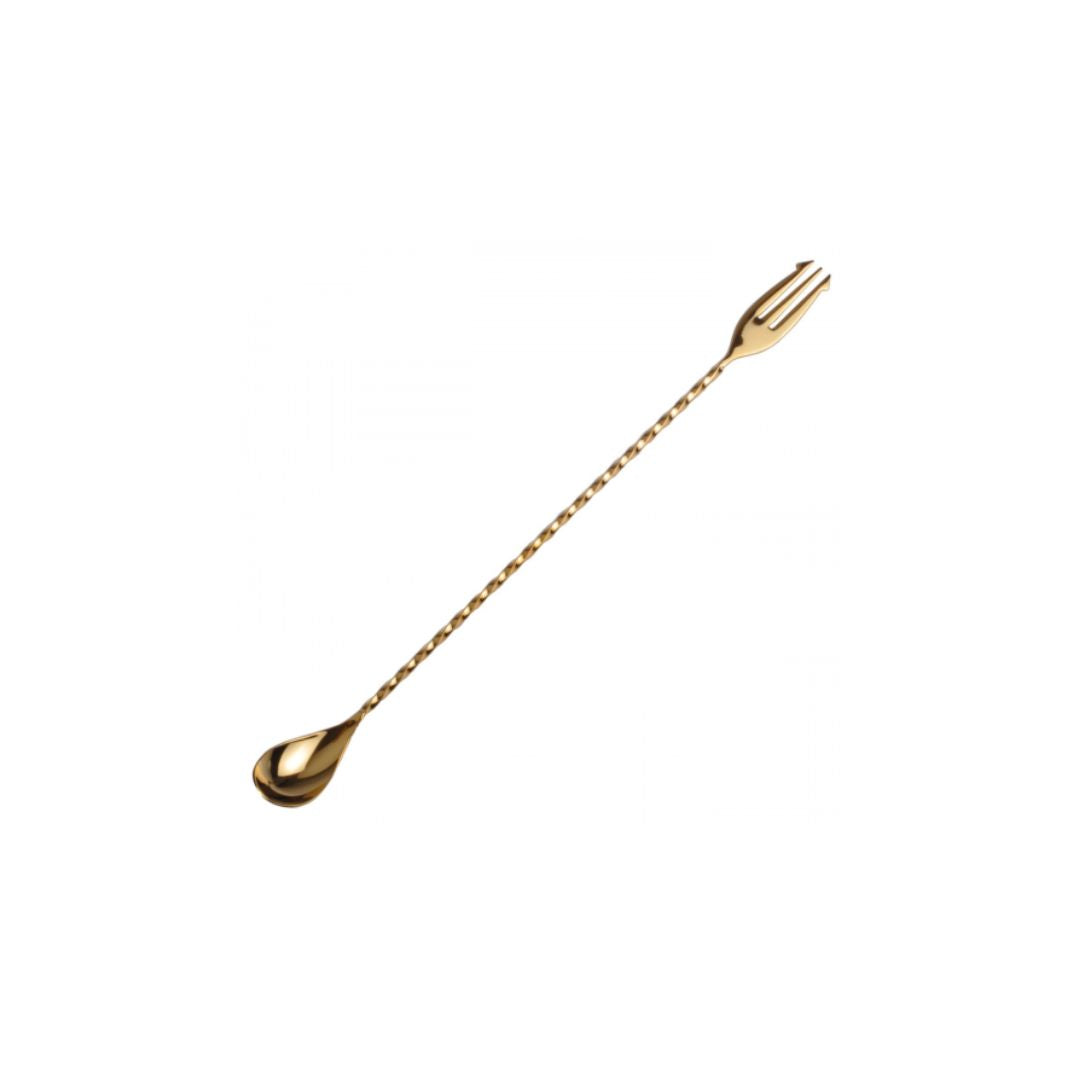 CUCHARA TRIDENTE ORO 30CM BT