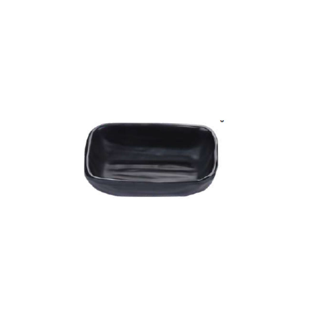 SALSERA RECTANGULAR 10X7 MELA NEGRA LC