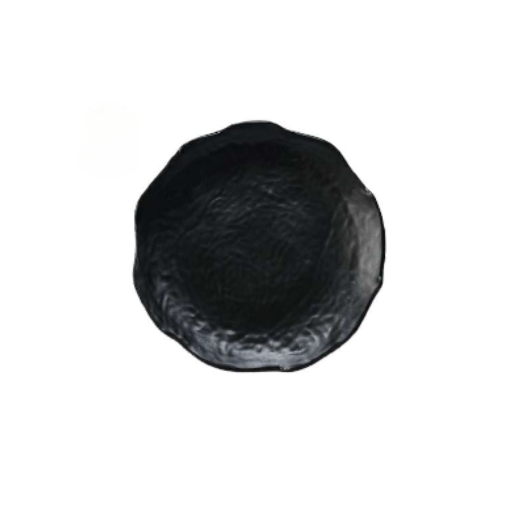 PLATO REDONDO MELAMINA NEGRA TRADE