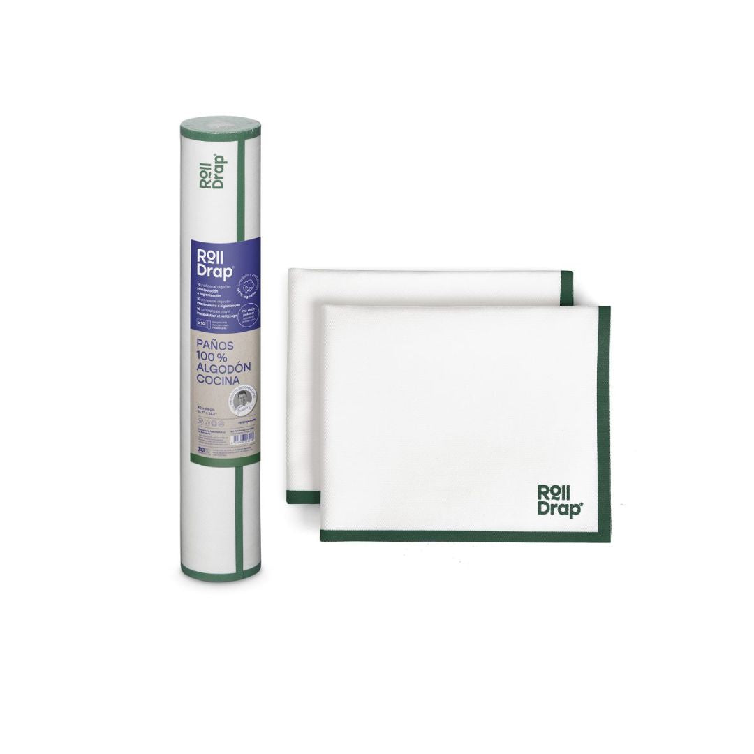 ROLL DRAP ROLLO X 10 BORDE VERDE
