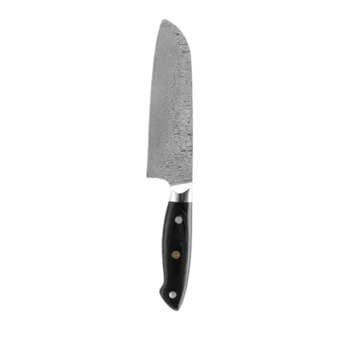 CUCHILLO SANTOKU MANGO MADERA NEGRO